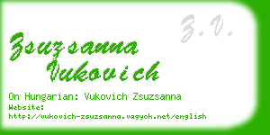 zsuzsanna vukovich business card